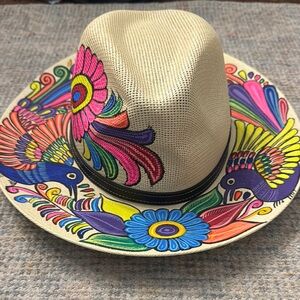Colorful Hand-Painted Straw Hat
